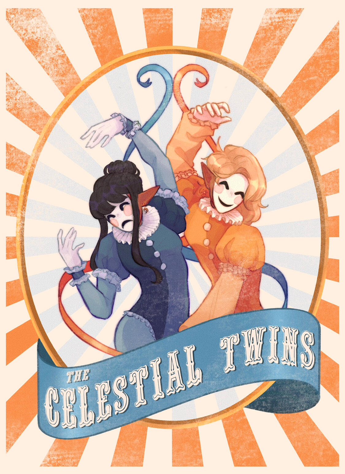 2 Person rendered + complex background