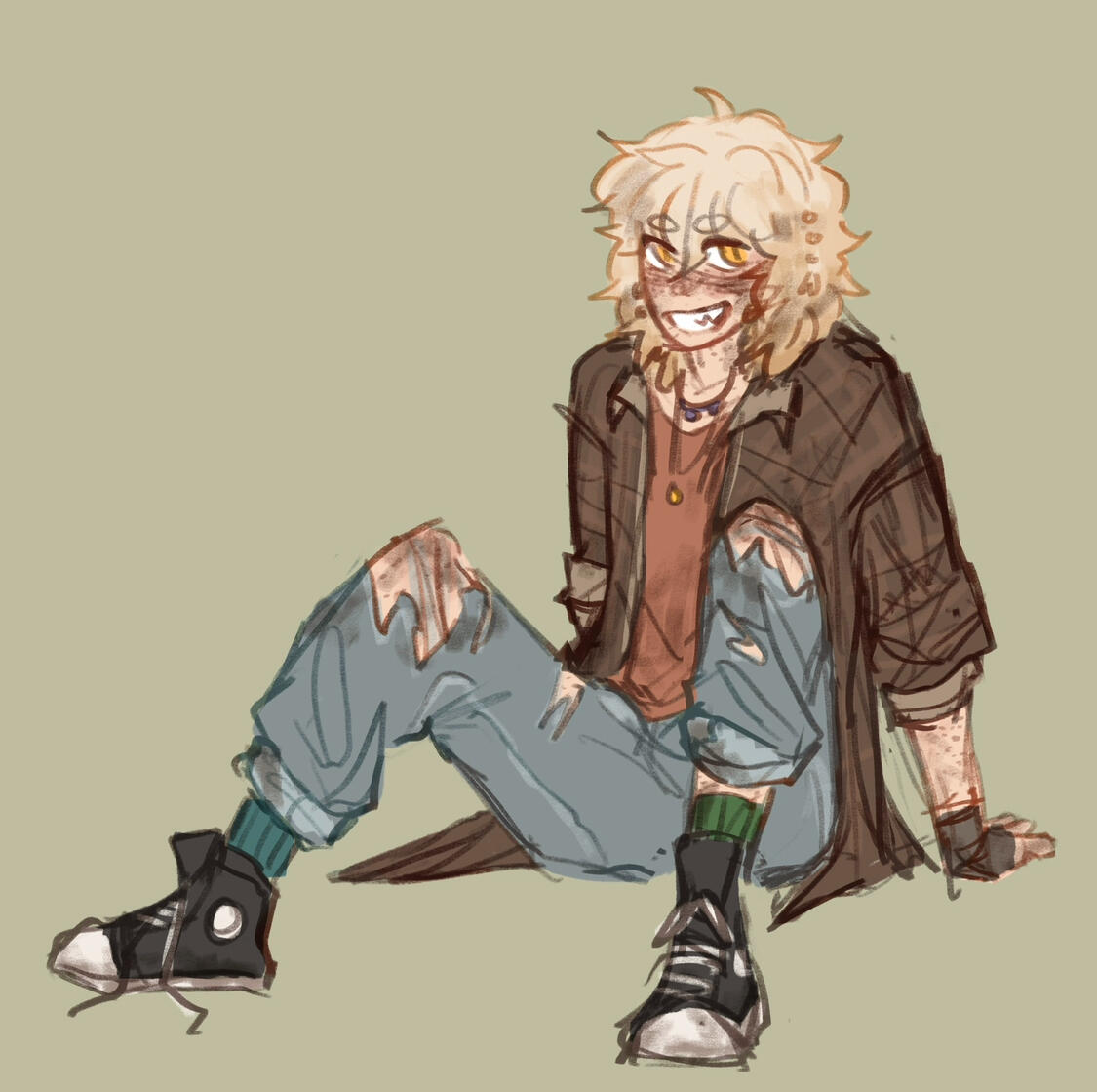 Fullbody colored sketch