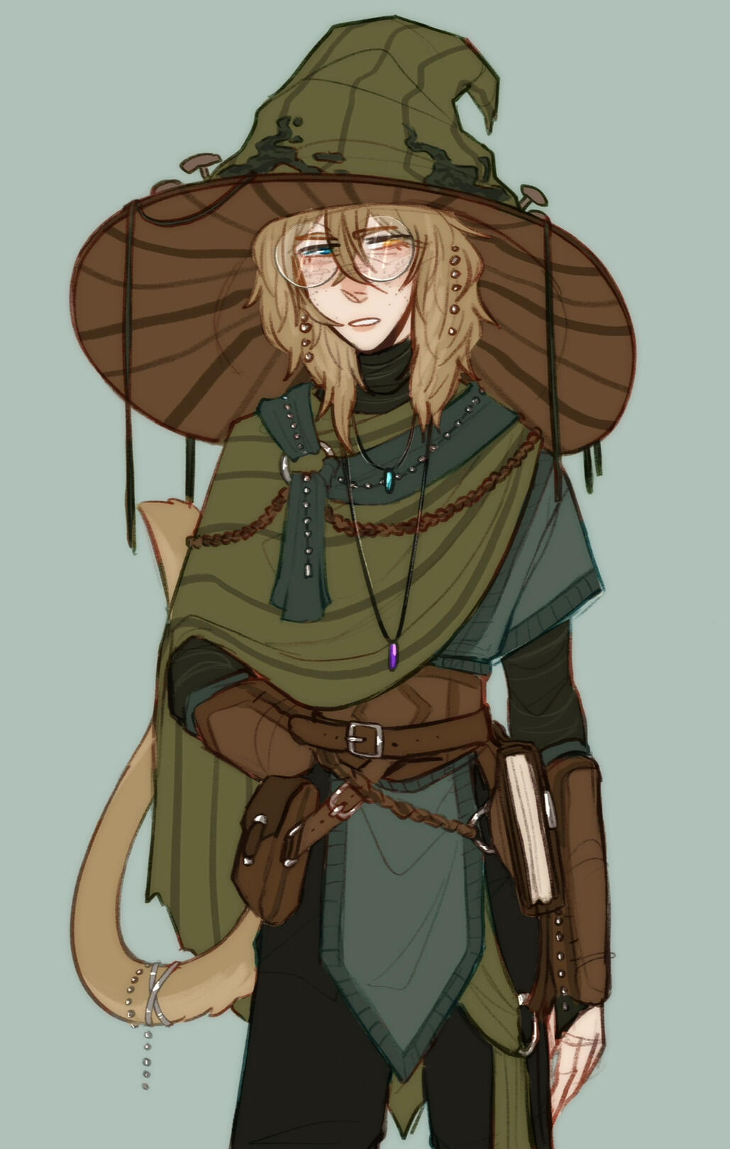 Halfbody colored lineart