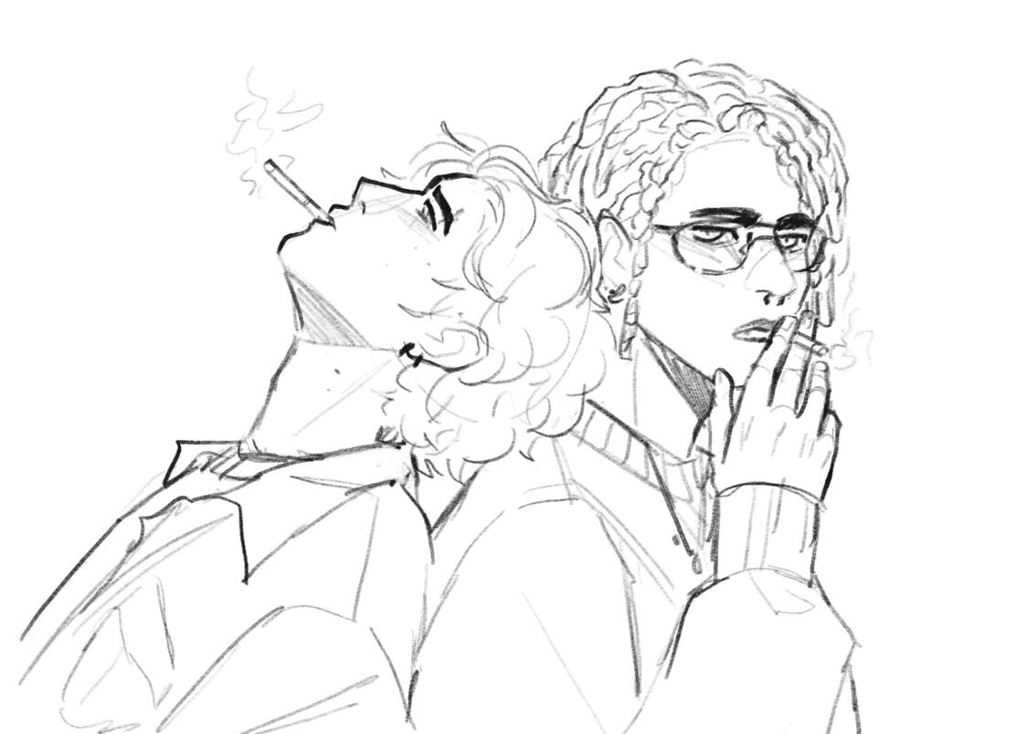 2 Person bust sketch