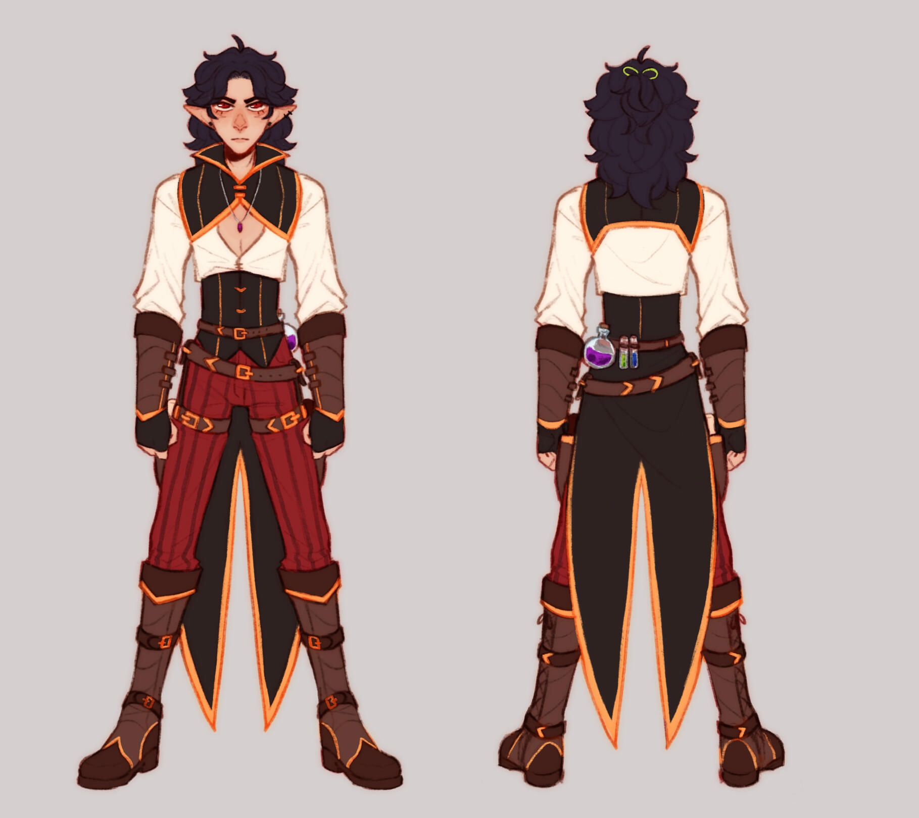 2 Person Fullbody Colored Lineart